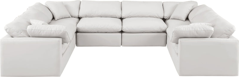 Indulge - Faux Leather 8 Piece Modular Sectional