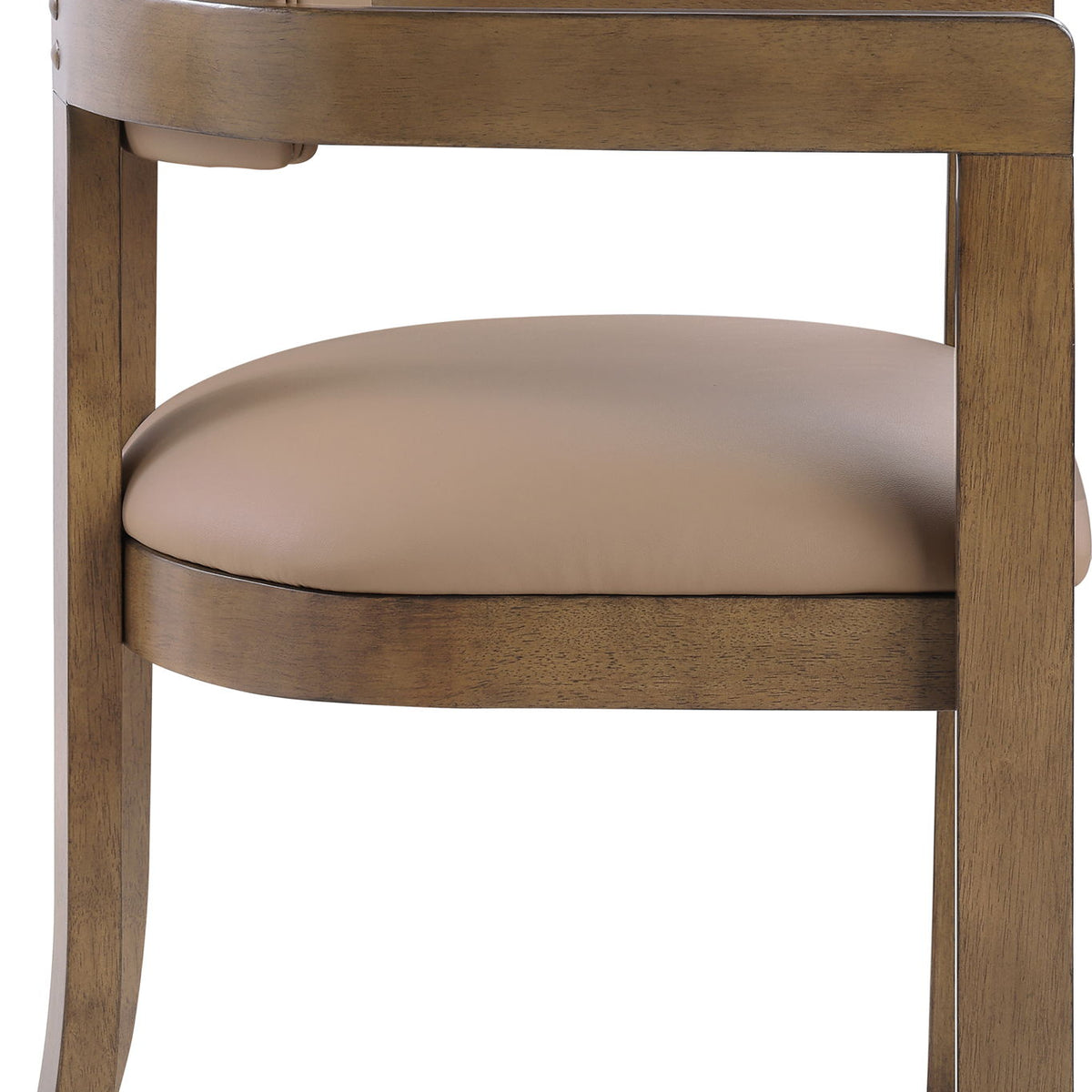 Lavrin - Vegan Leather Upholstered Dining Arm Chair (Set of 2) - Walnut Base