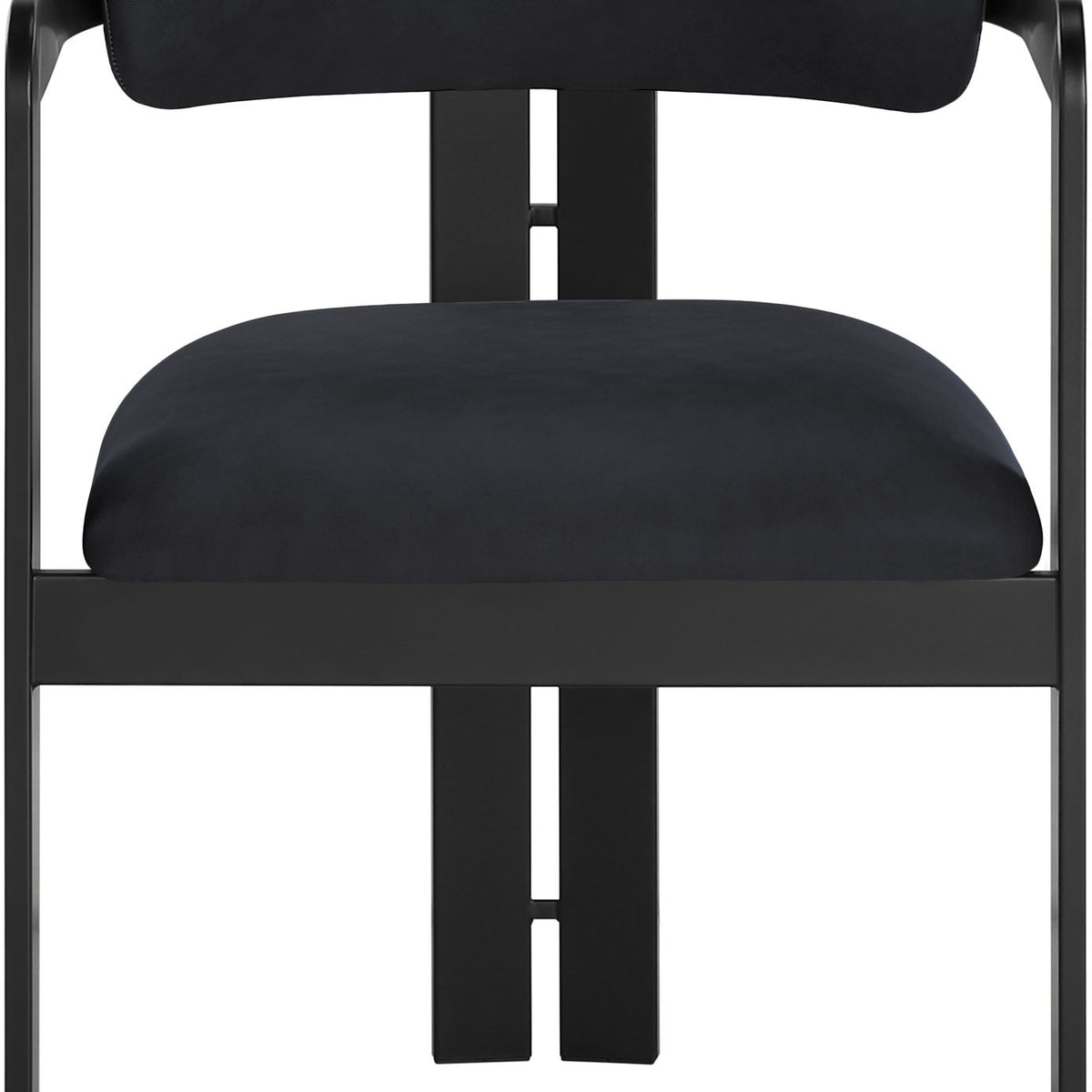 Aurum - Vegan Leather Upholstered Dining Chair With Graphite Black Base (Set of 2)