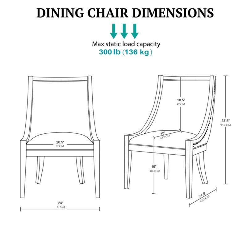 Upholstered Dining Chair With Nailhead Trim