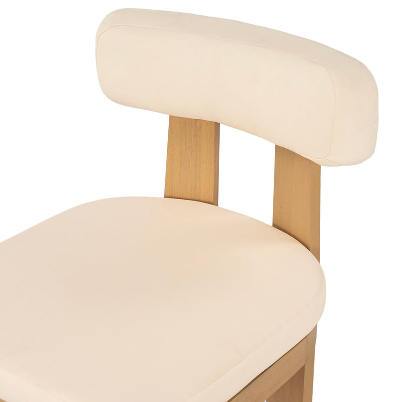 Dining Chairs With Rolled Cushion Back & Seat, Indoor Outdoor (Set of 2)