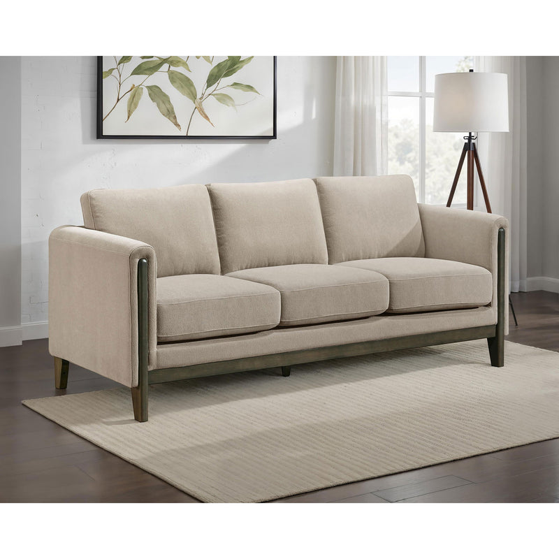 Fisher - Upholstered Panel Arm Sofa - Taupe