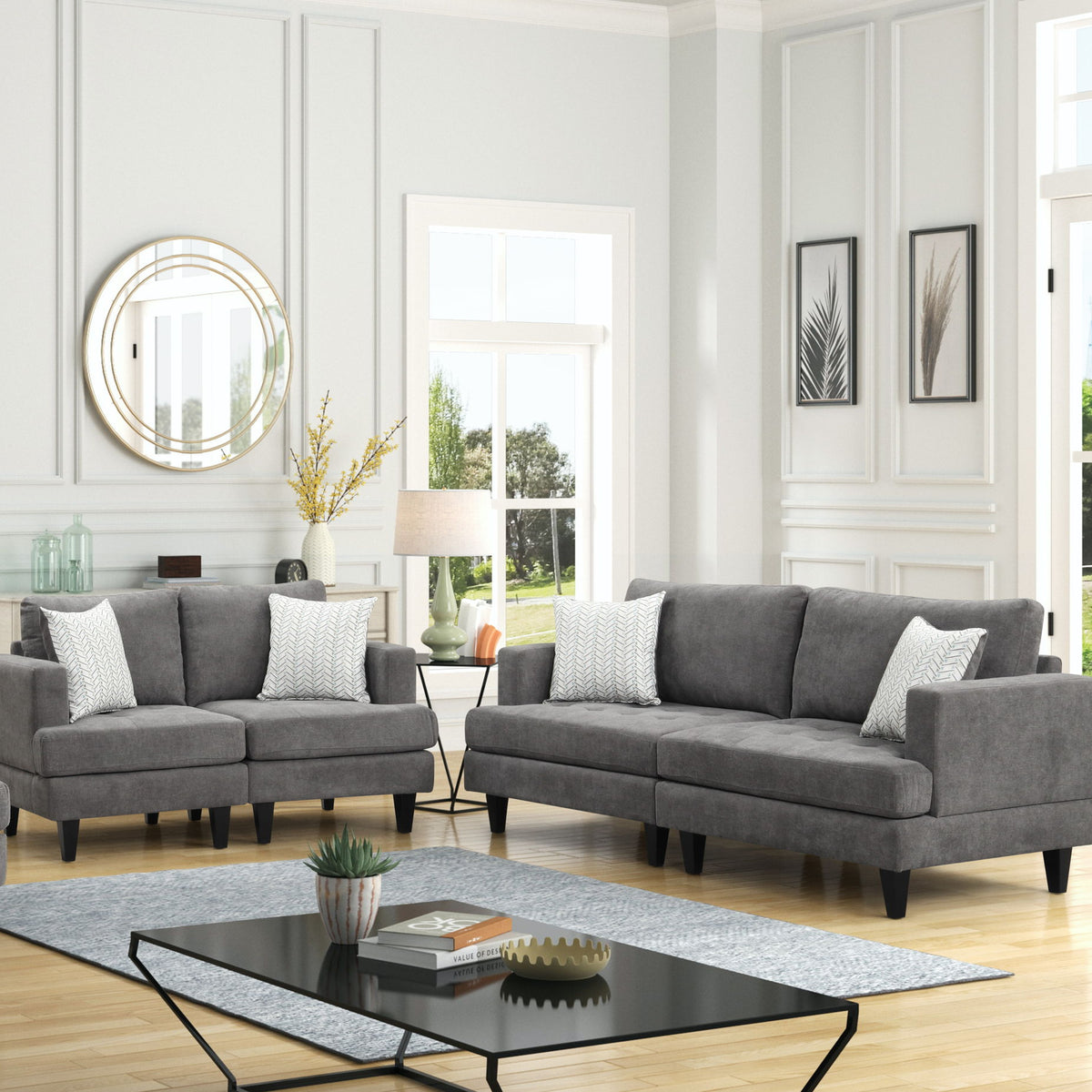 Callaway - Comfort Living Room Set With Throw Pillows