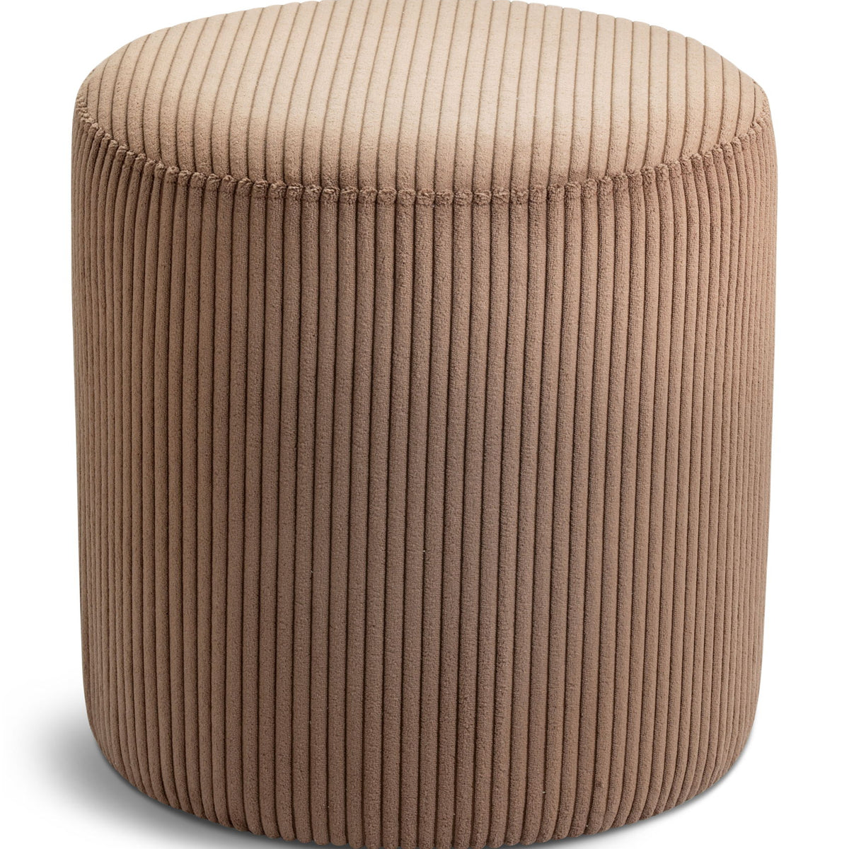 Roy - Round Microsuede Ottoman / Stool