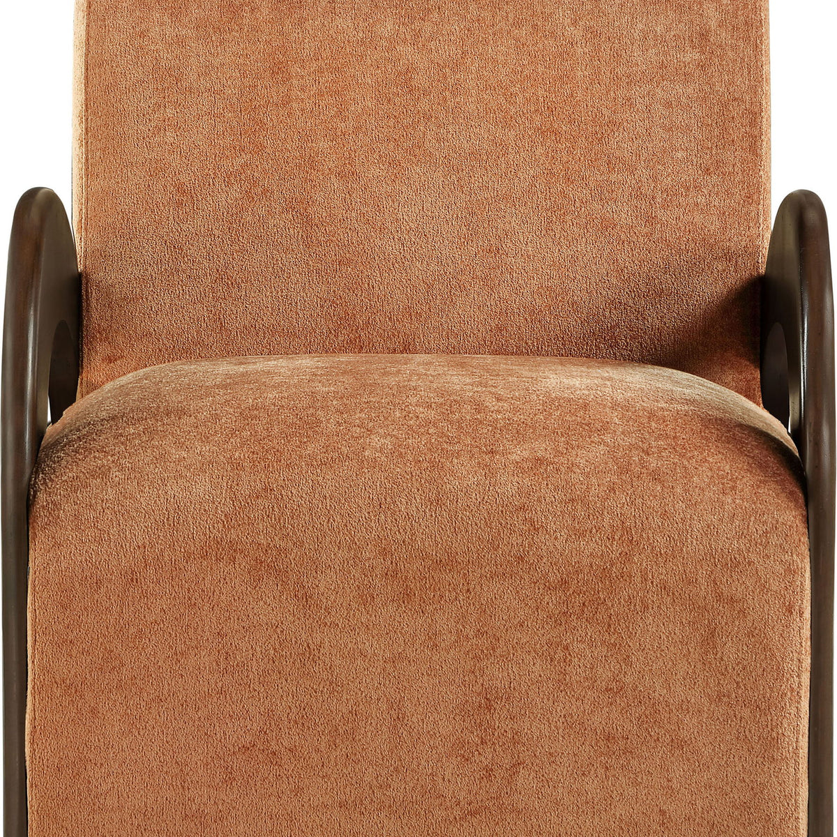 Neria - Chenille Fabric Upholstered Swivel Accent Chair - Painted Brown Base