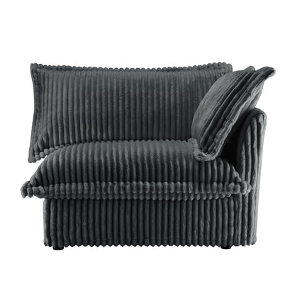 Koala Right-Facing Sofa with Pillow - Gray