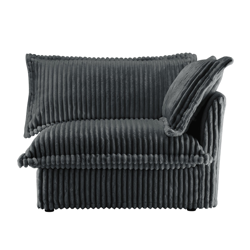 Koala Right-Facing Sofa with Pillow - Gray