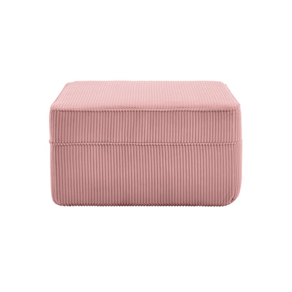 Martha Ottoman - Pink Corduroy