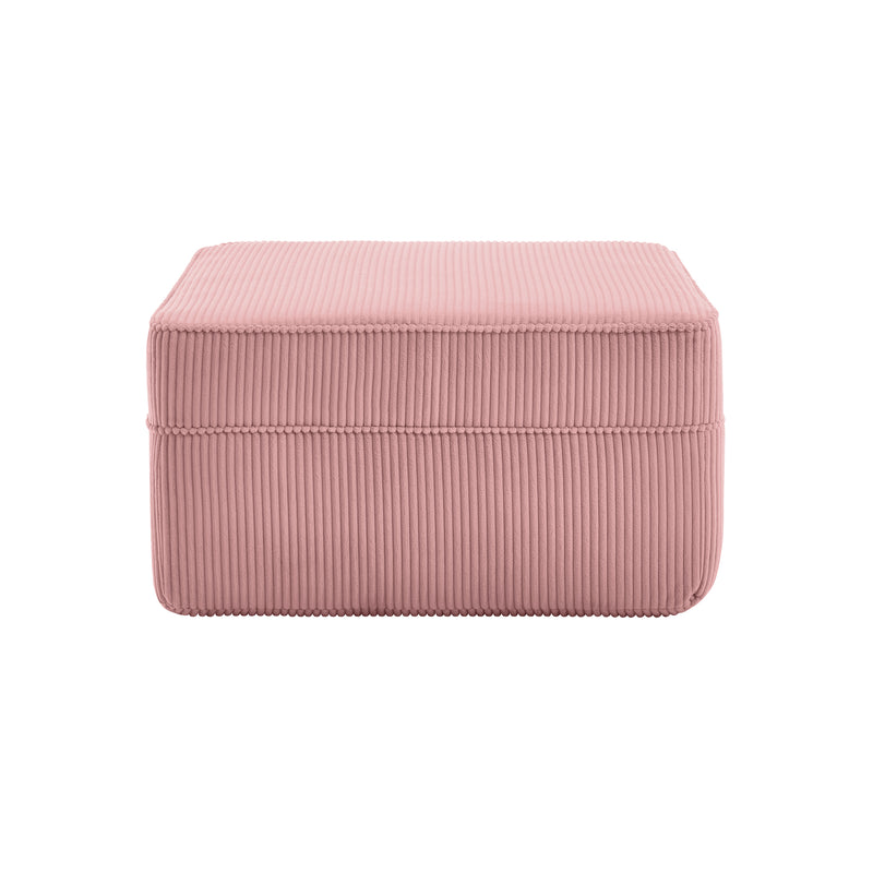 Martha Ottoman - Pink Corduroy