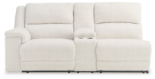 Keensburg - Laf Dbl Power Reclining Loveseat With Console - Linen