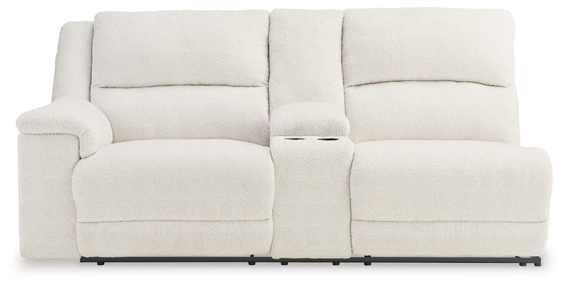 Keensburg - Laf Dbl Power Reclining Loveseat With Console - Linen