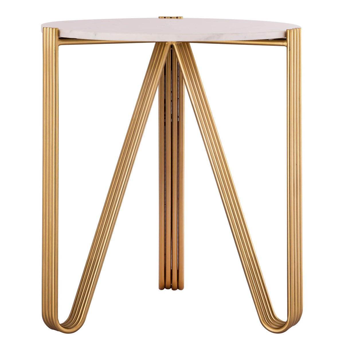 Aya - Marble Side Table - White