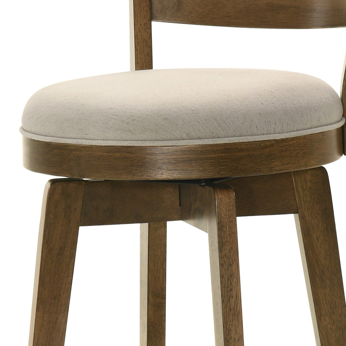 Joplin - 20.5" Ladder Back Counter Height Swivel Chair With Upholstered Seat