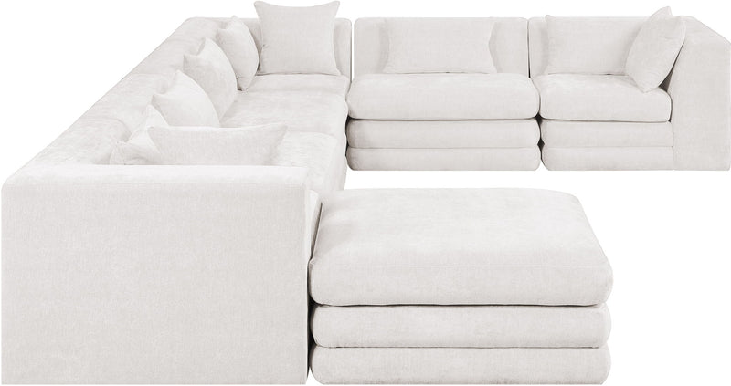 Stellar - 7 Piece Chenille Fabric Upholstered Modular Sectional