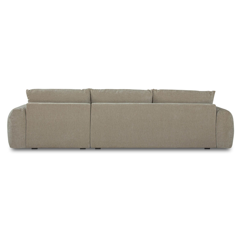 Berga - Sectional Pebble Right Stationary Sofa - Gray