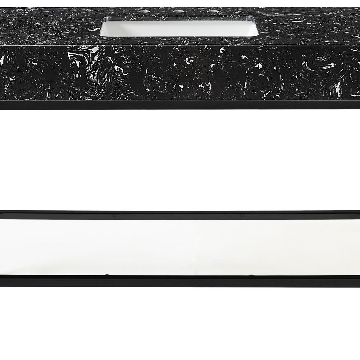 Marmo - Engineered Marble Bathroom Vanity With Black Base
