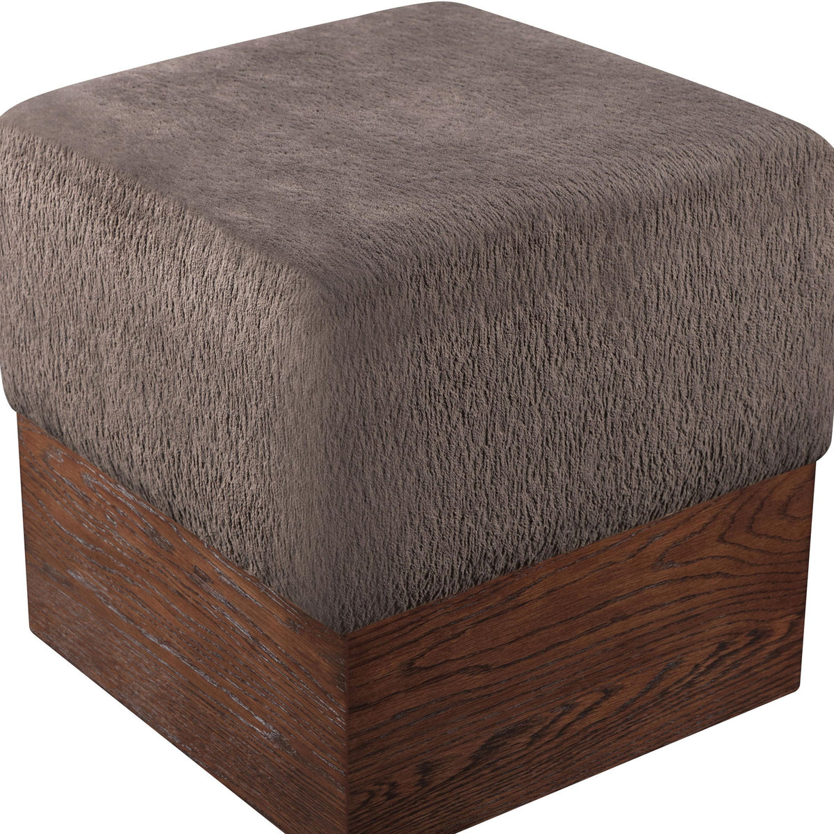Havre - Ottoman / Stool With Brown Base