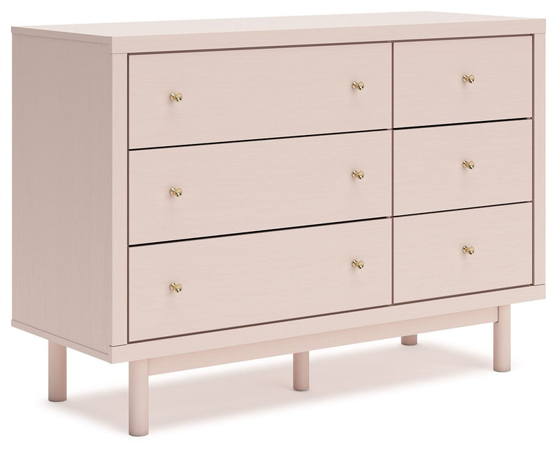 Wistenpine - Six Drawer Dresser - Blush