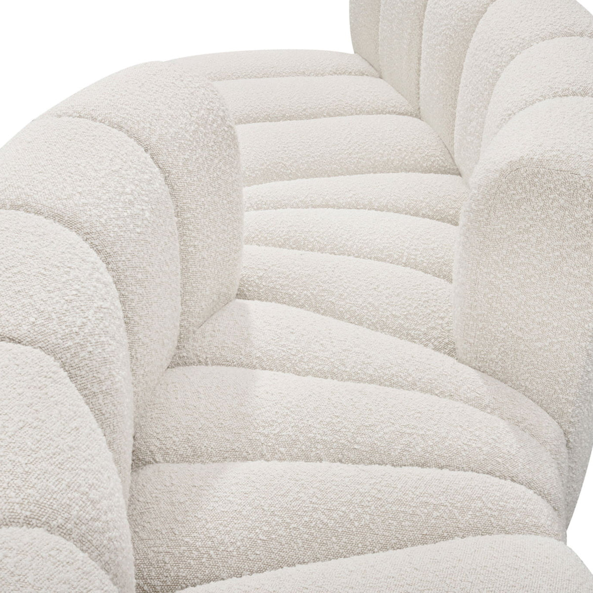 Arc - Boucle Fabric 6 Piece Modular Sofa - Black