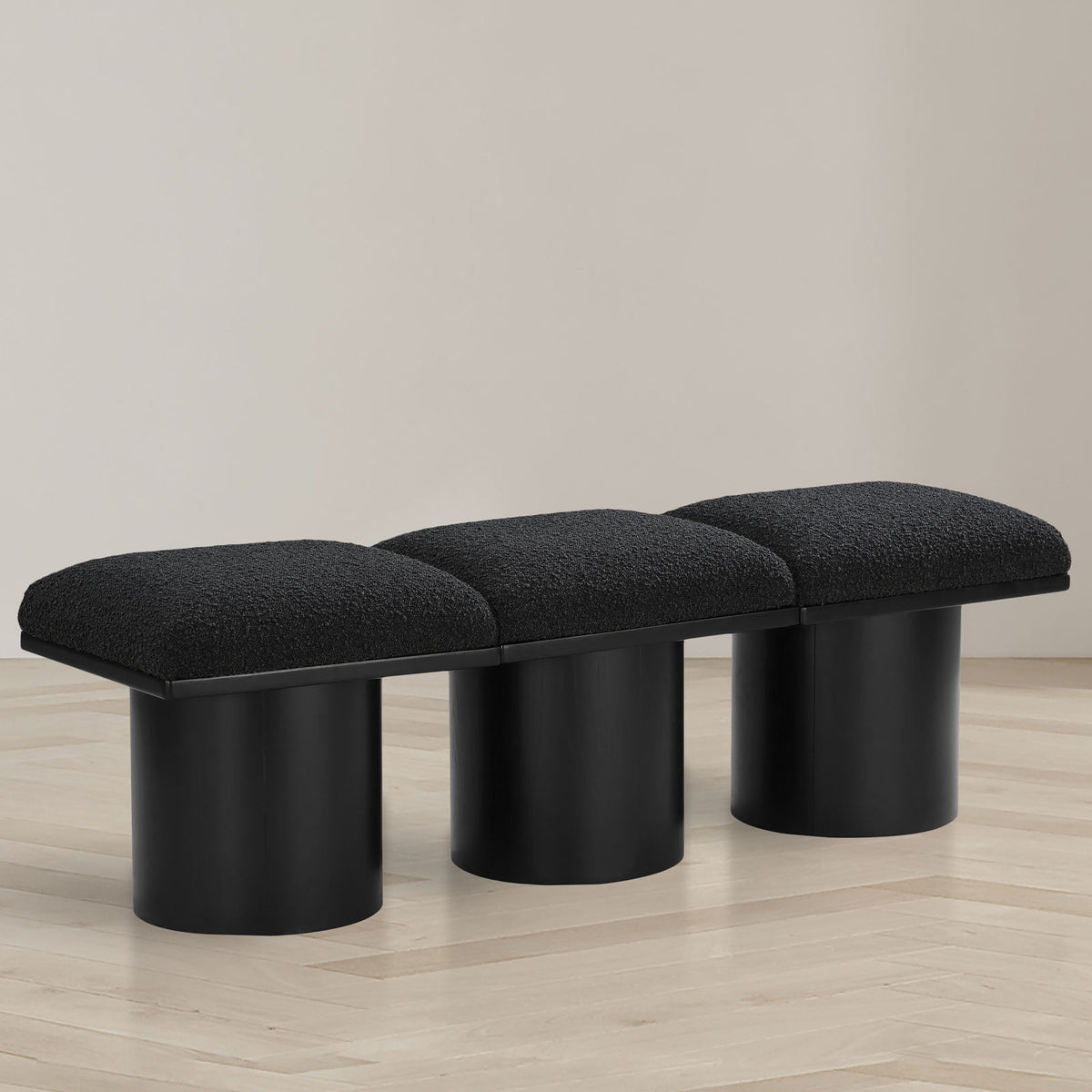 Pavilion - 3 Piece Modular Bench With Black Base
