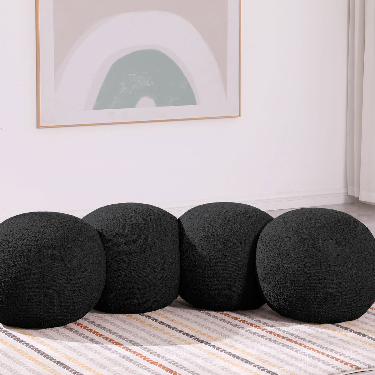 Apollo - Boucle Fabric Bench