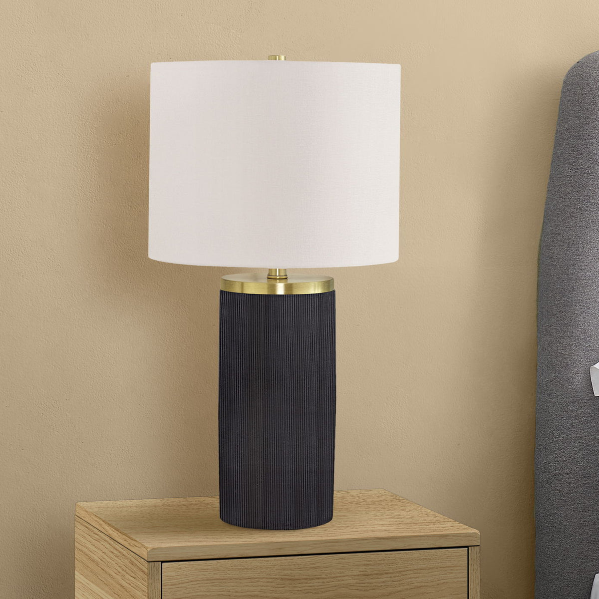 Lighting, Table Lamp, Concrete, Modern - Black