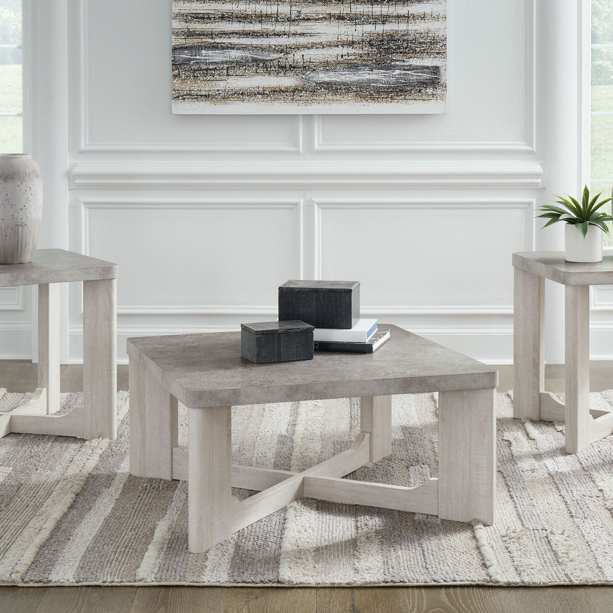 Garnilly - Occasional Table Set (Set of 3) - Whitewash