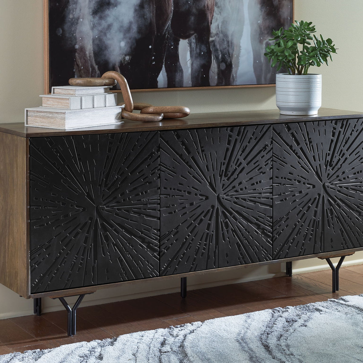 Lavinmont - Accent Cabinet - Multi Brown