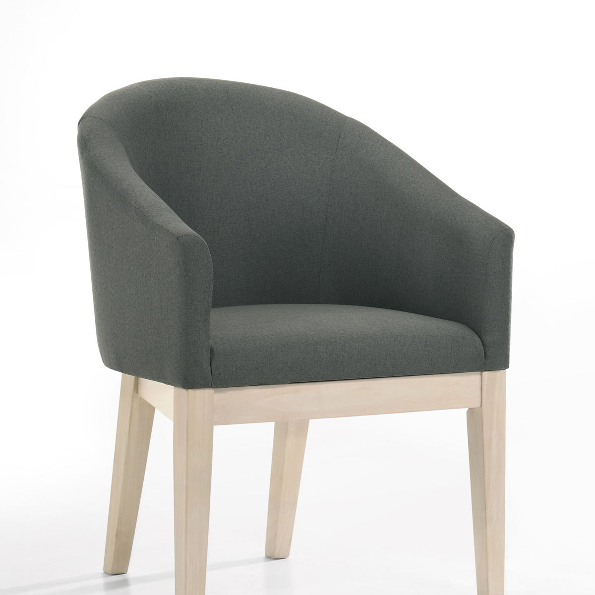 Neroli - Fabric Barrel Accent Chair (Set of 2) - Gray