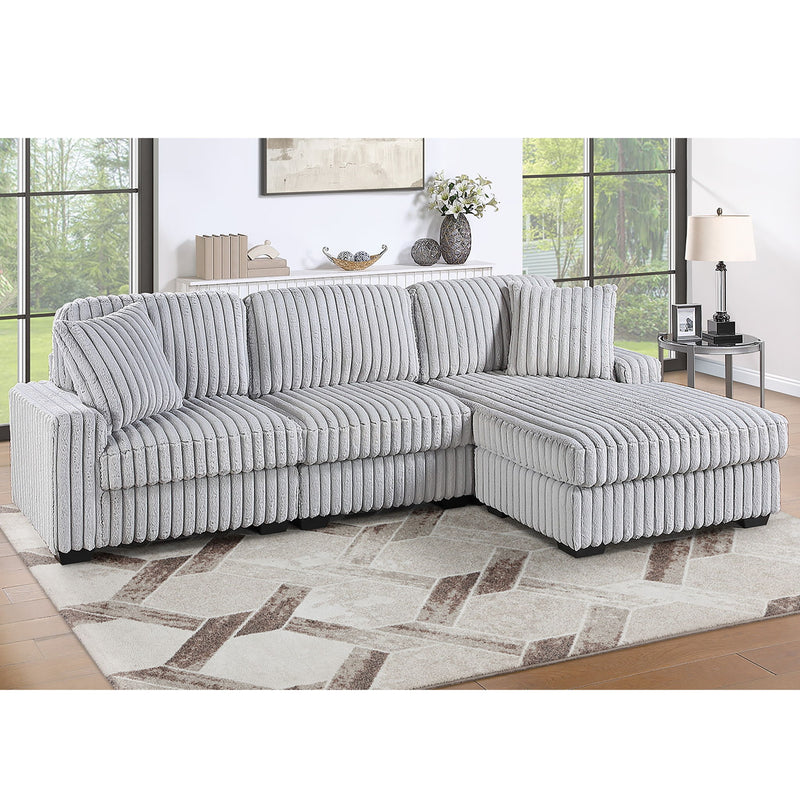 Sectional Sofa Set With Reversible Chaise, Living Room Furniture