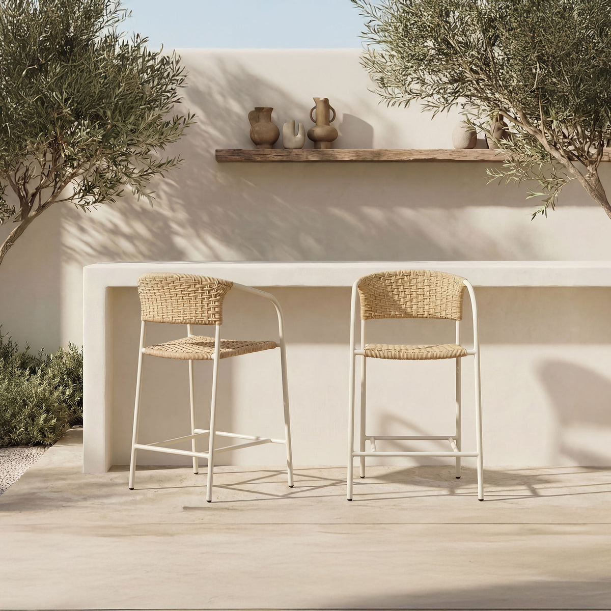 Zola - Outdoor Bar Stool - Natural