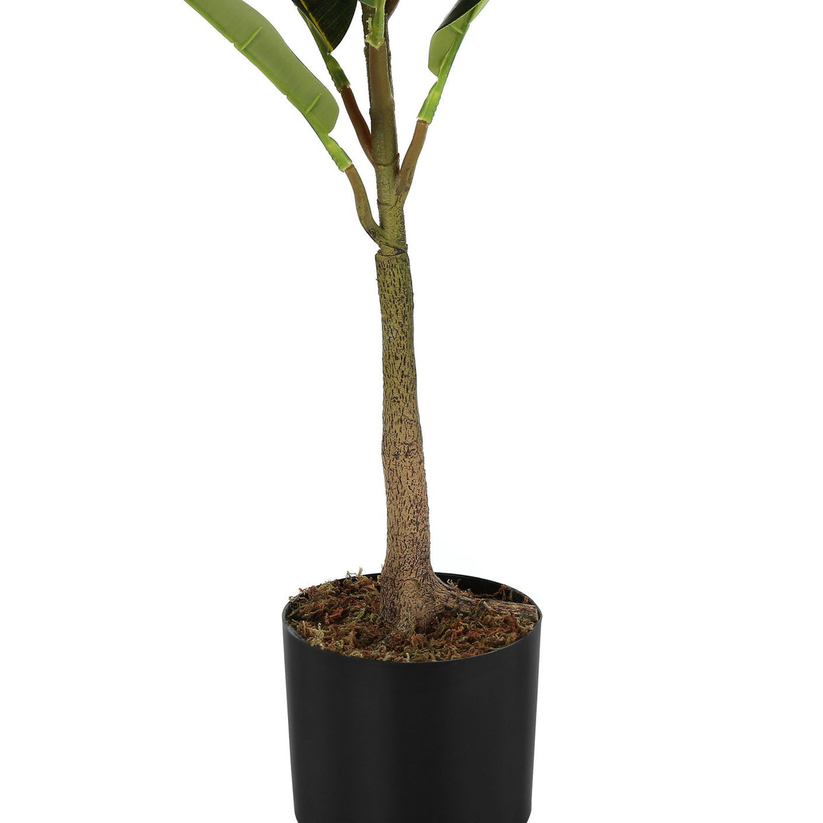Artificial Plant, 40" Tall, Rubber Tree, Indoor, Faux, Fake, Floor, Greenery, Potted, Real Touch, Decorative - Green / Black