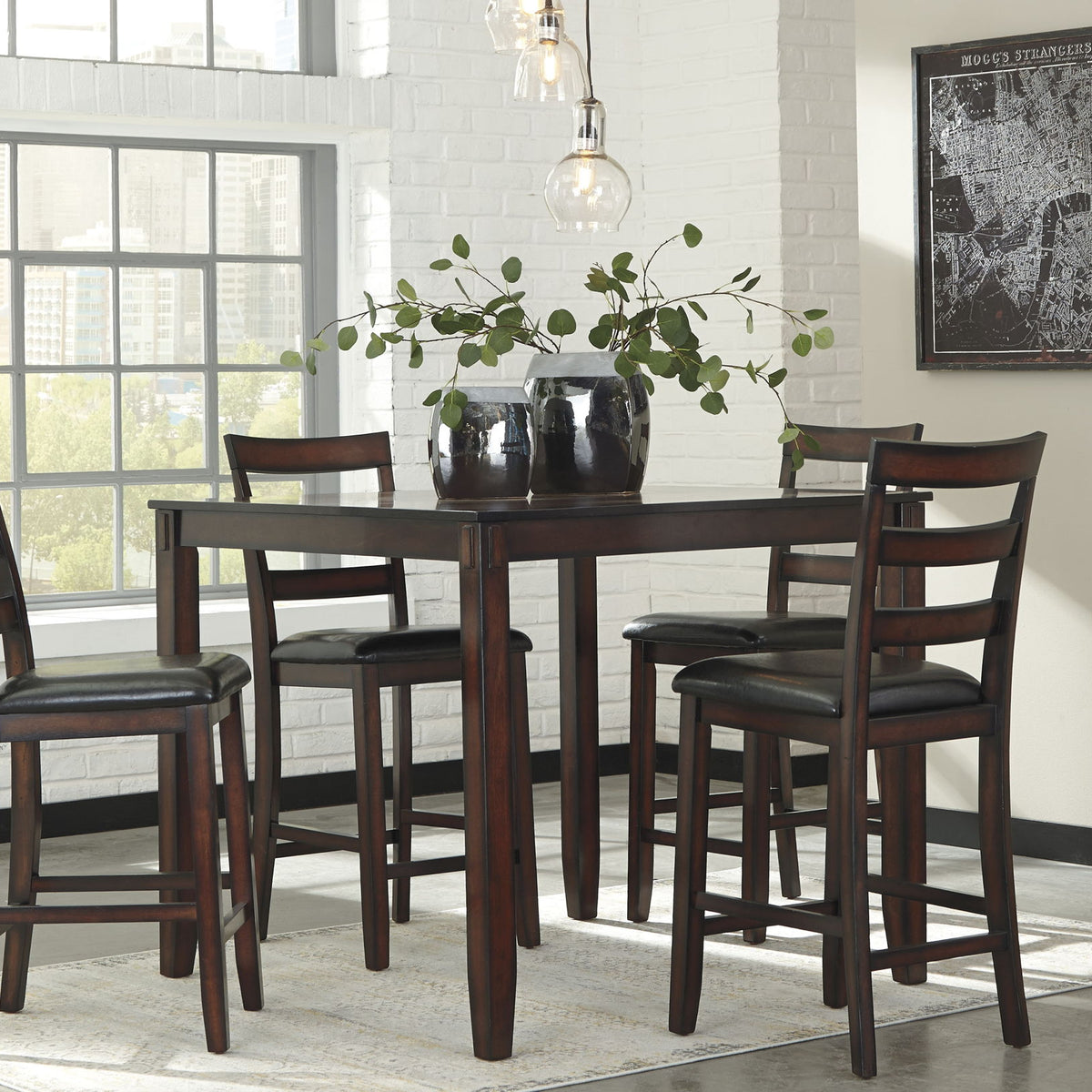 Coviar - DRM Counter Table Set (Set of 5) - Brown