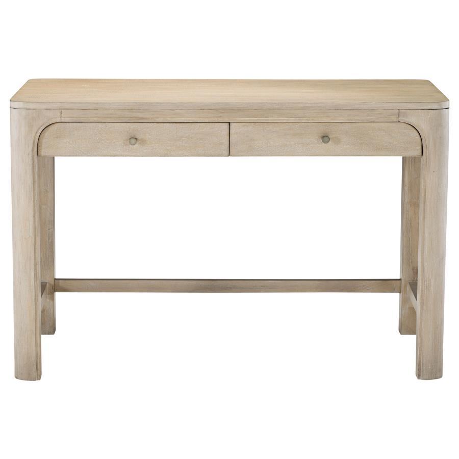 Solano - 2-Drawer Makeup Table Vanity Desk - Weathered Mango