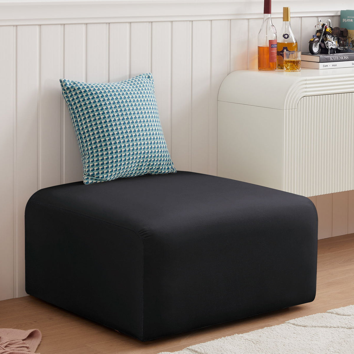 Arc - Velvet Ottoman