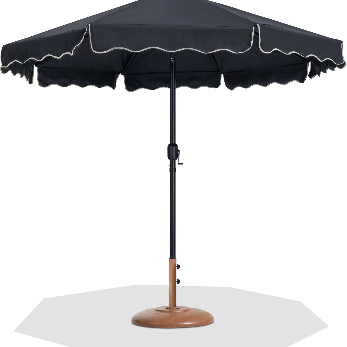 Amalfi - Patio Umbrella - Light Brown Base / Black Pole