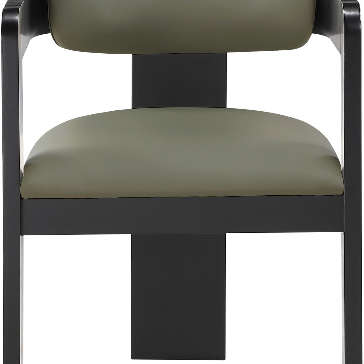 Sacha - Vegan Leather Upholstered Dining Chair With Black Base (Set of 2)