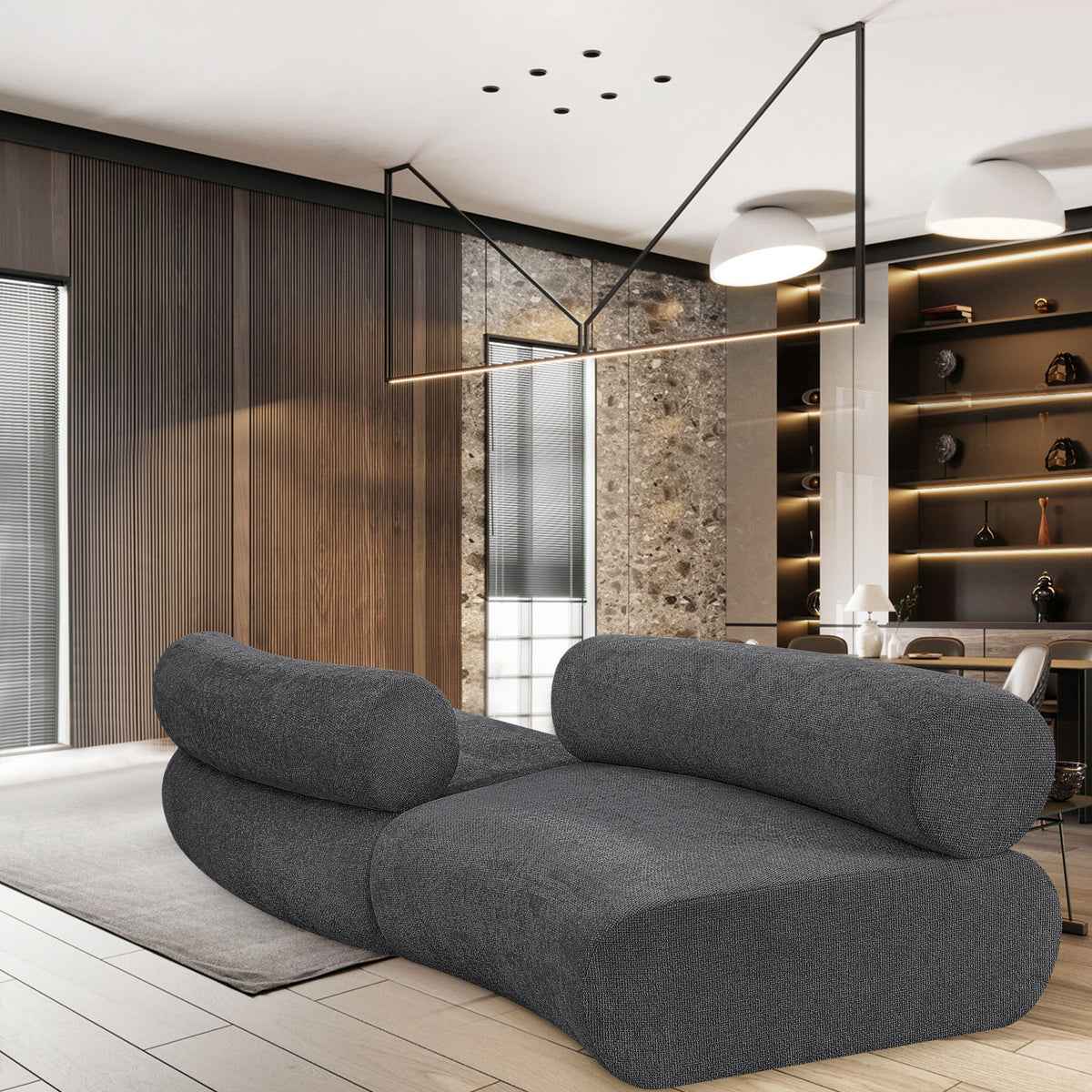Bale - 2 Piece Curved Modular Sofa