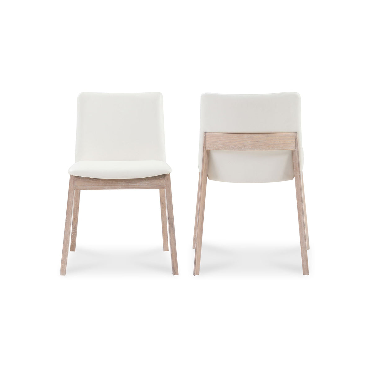 Deco - Oak Dining Chair (Set of 2) - Cream White