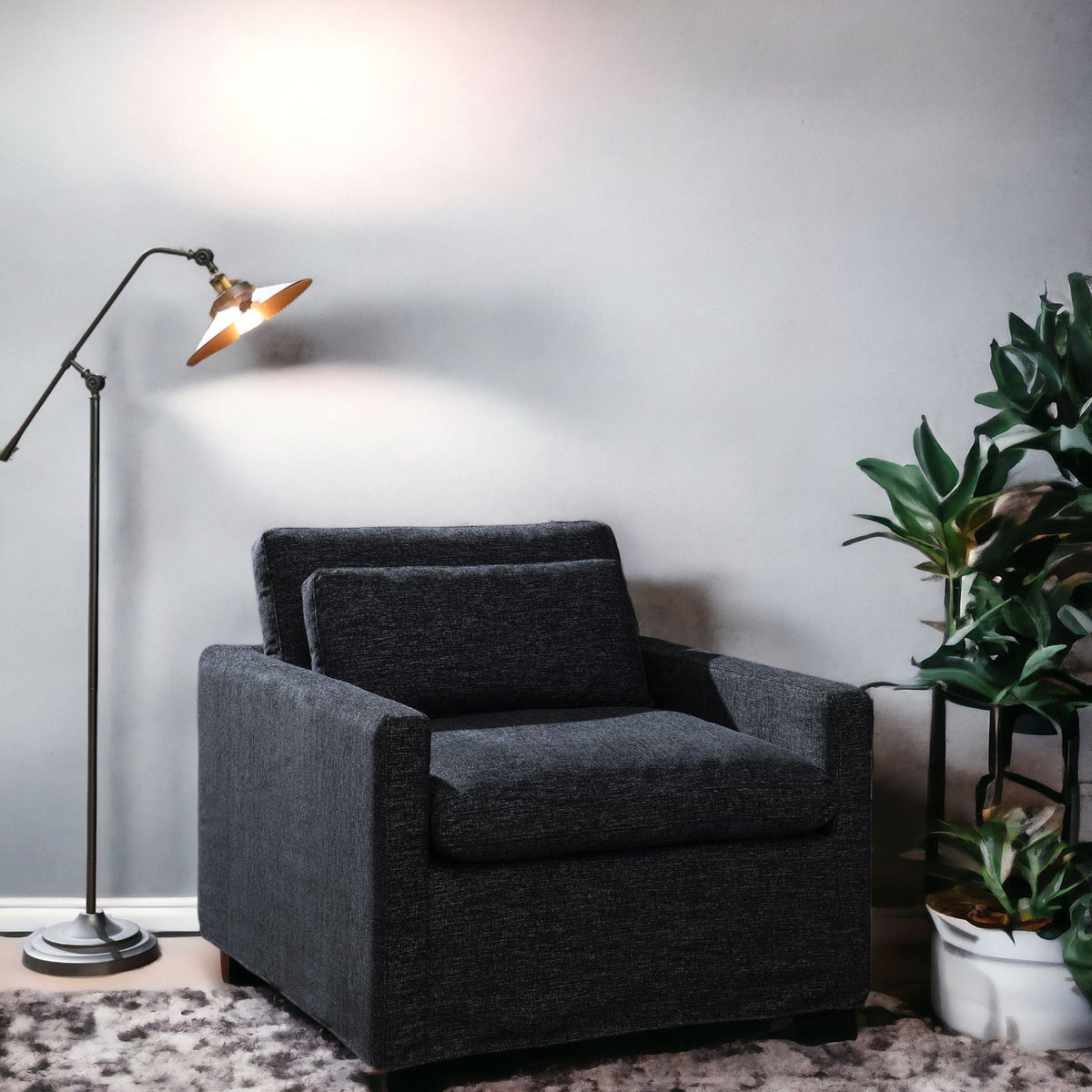 Naveen - Swivel Chair With 1 Toss Pillow