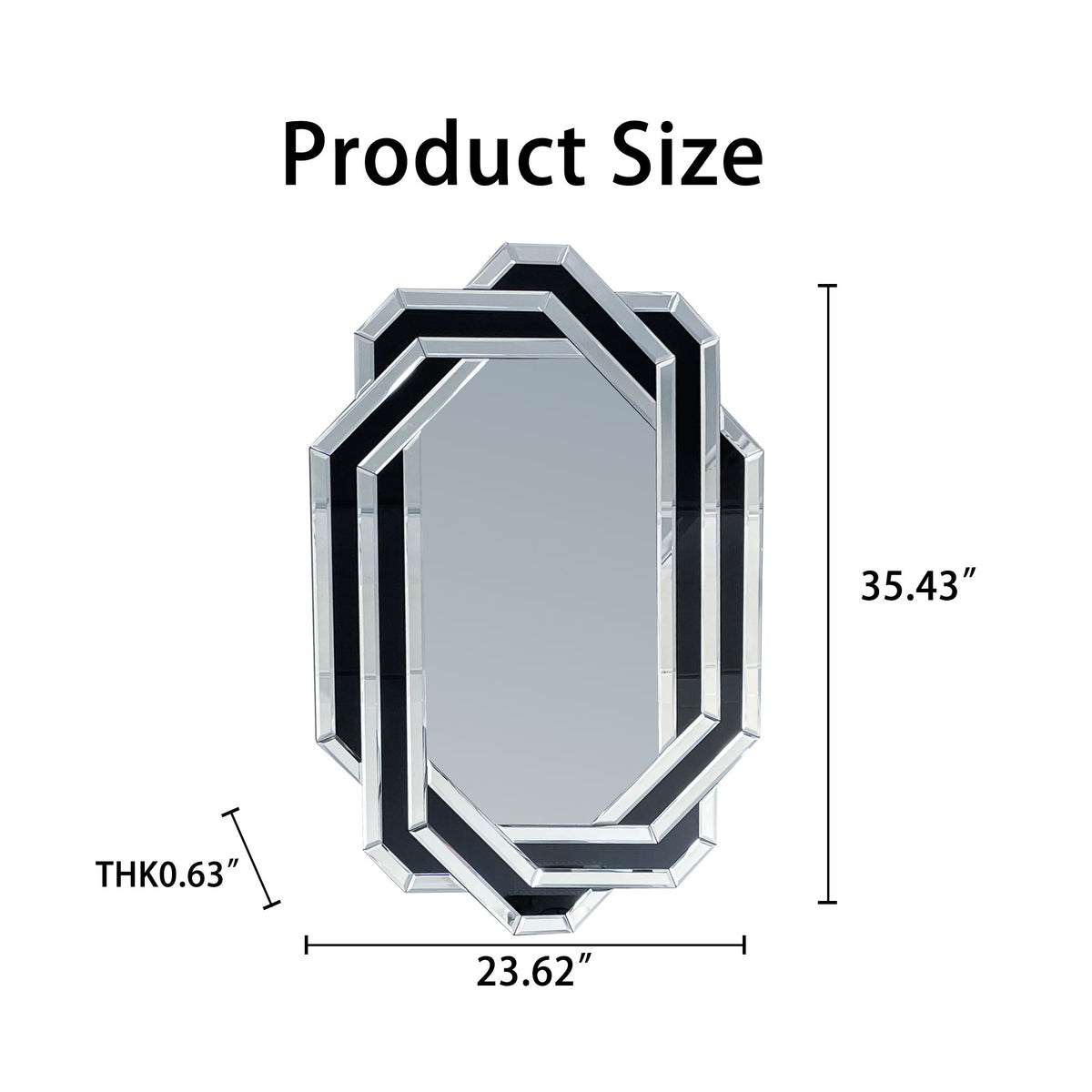 Diamond Wall Mirror - Silver