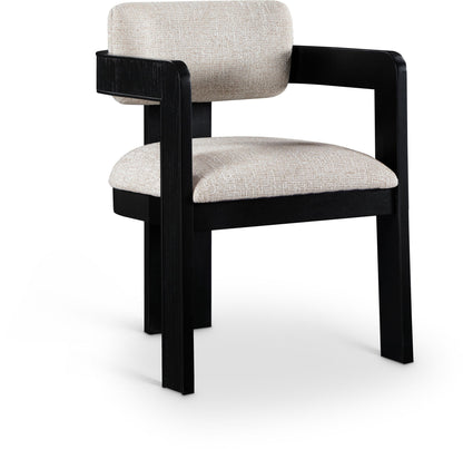 Sacha - Linen Dining Chair With Black Base (Set of 2)