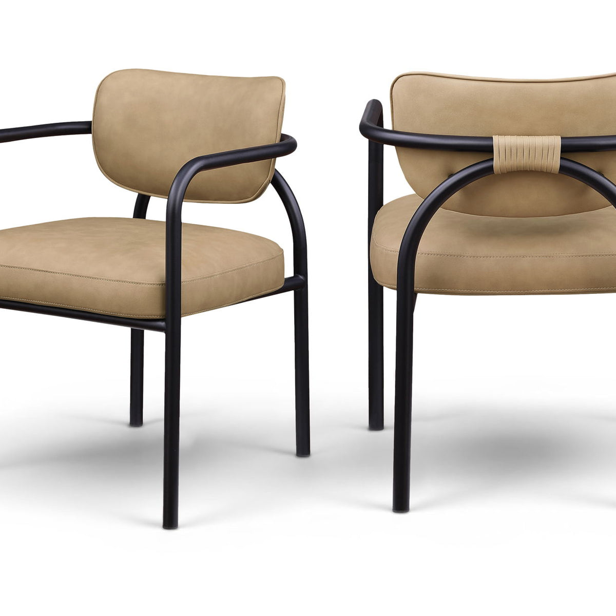 Serava - Vegan Leather Upholstered Dining Chair (Set of 2) - Tan