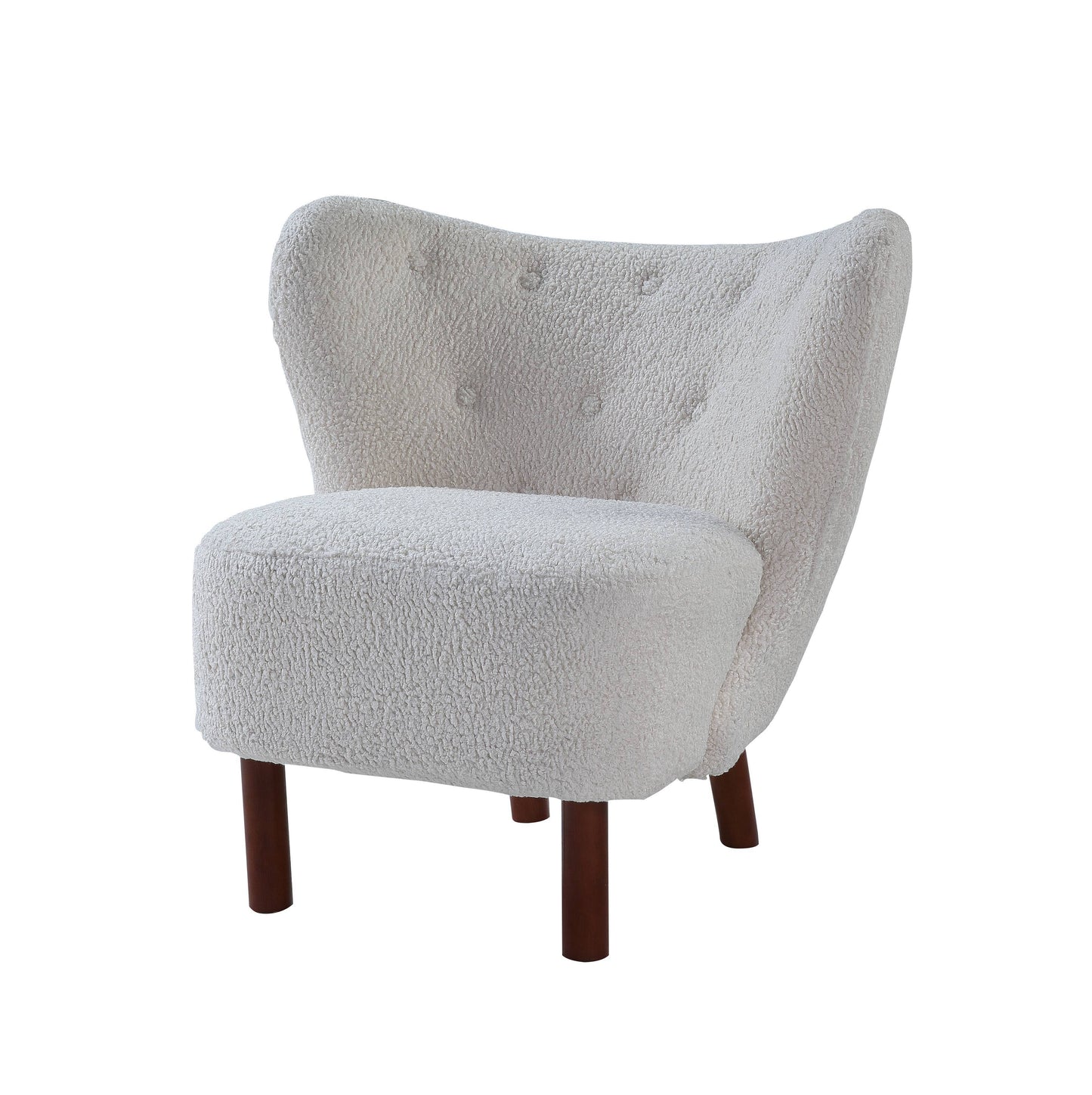 Zusud - Teddy Sherpa Accent Chair - White