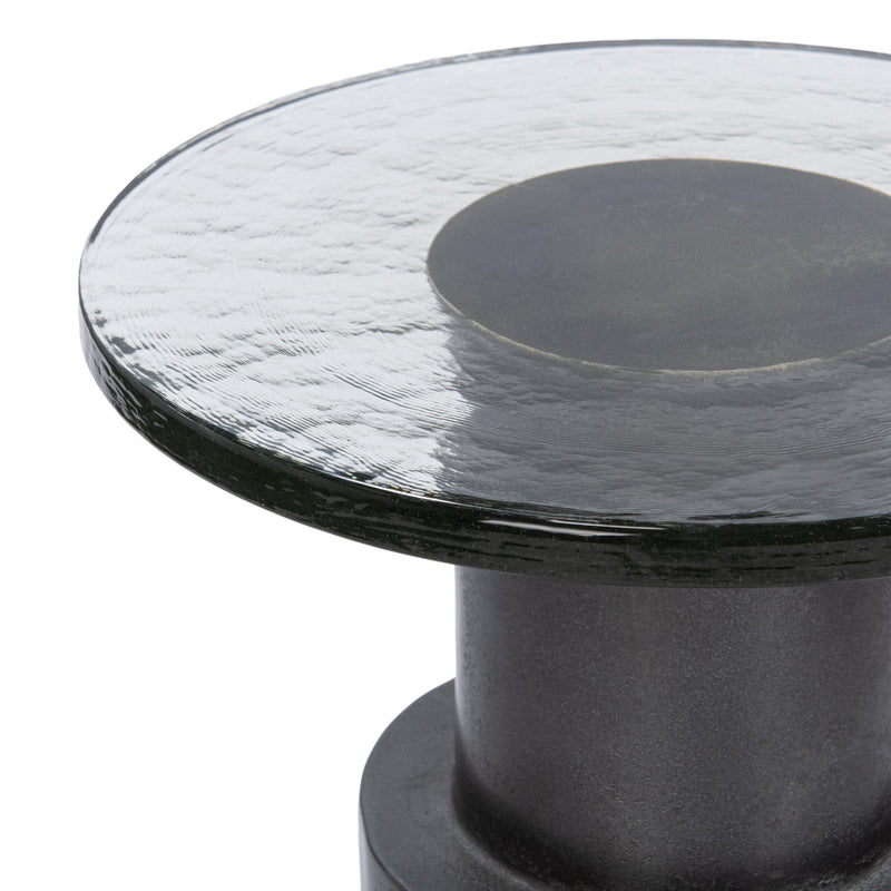 Callen - Round Accent Table - Antique Nickel