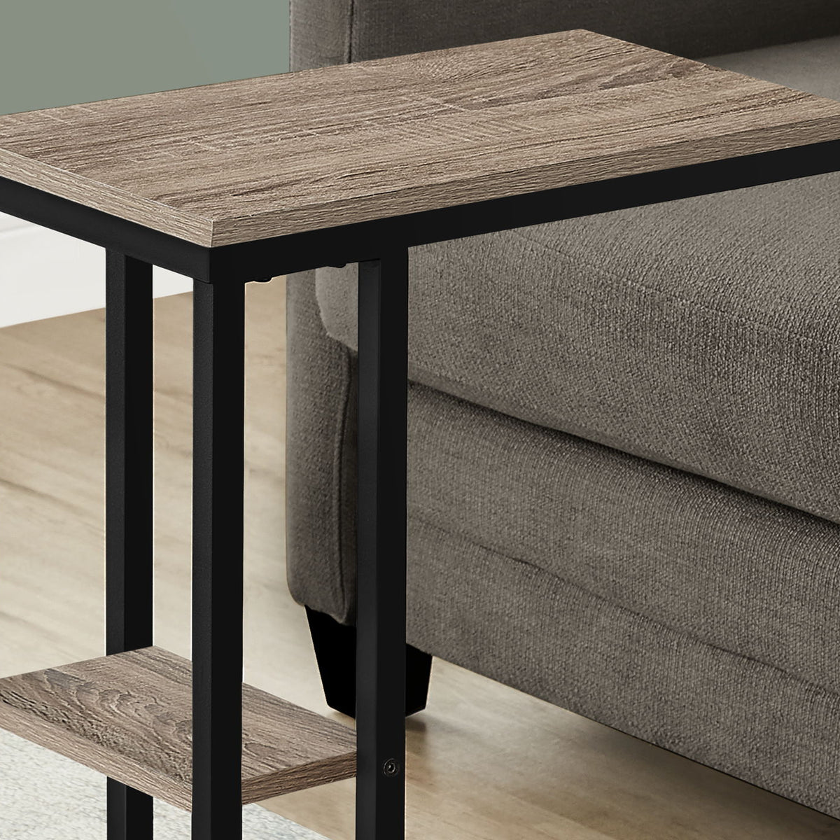Accent Table, C - Shaped, Marble Look Contemporary & Modern Convenient Design