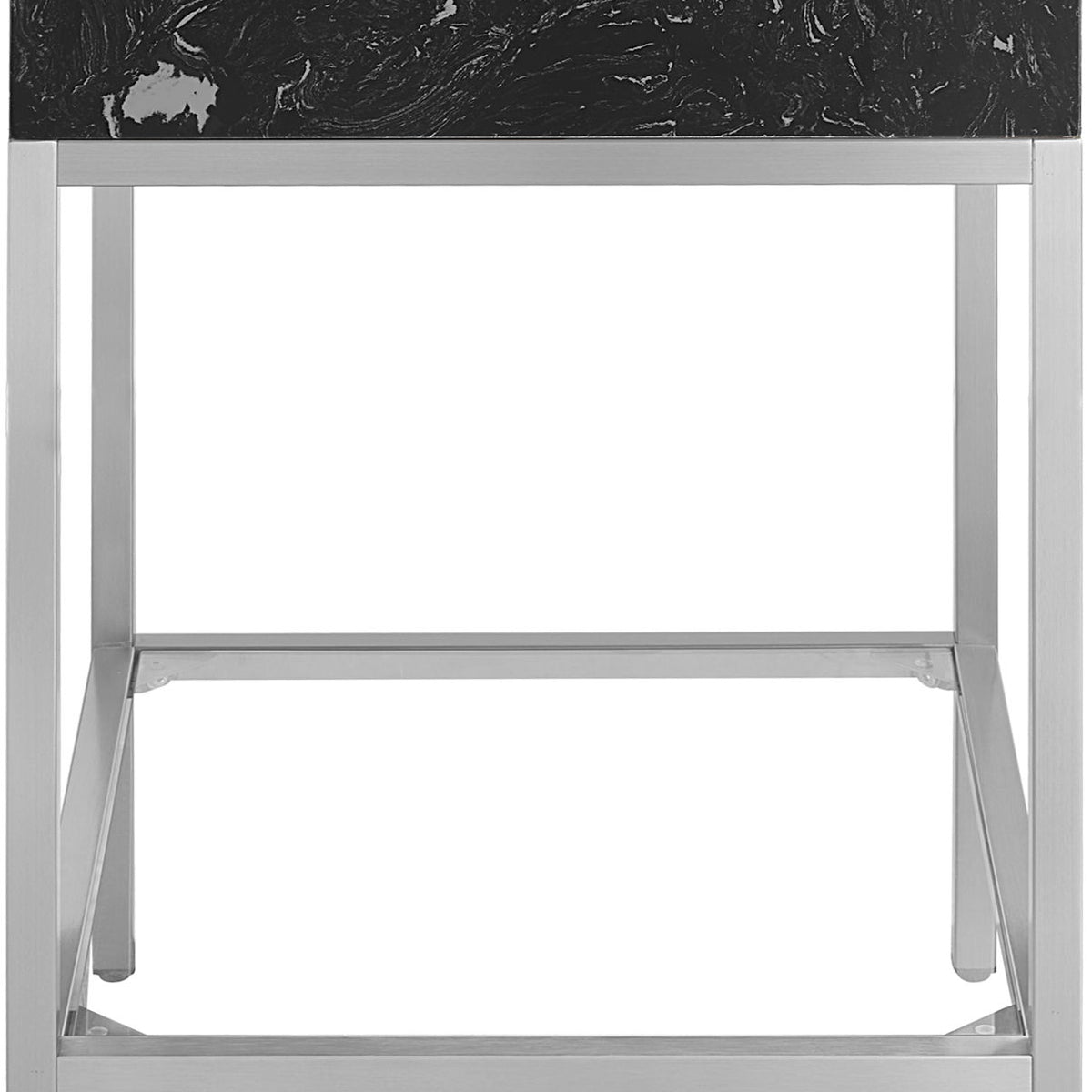 Marmo - Engineered Marble Bathroom Vanity With Chrome Base