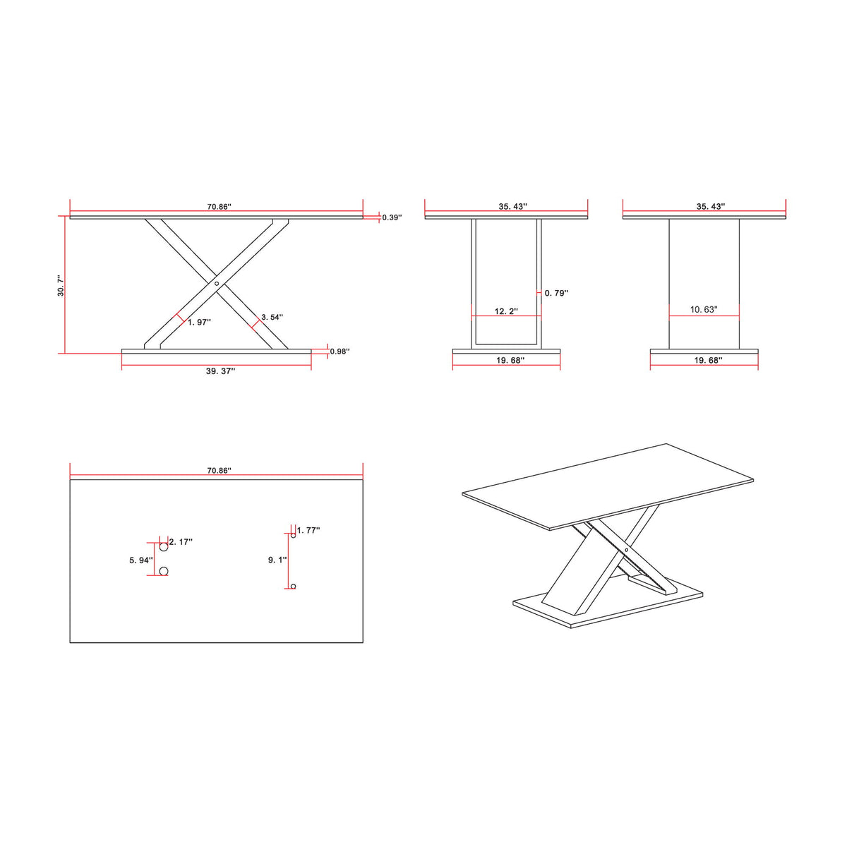 Gwen - Dining Table - Marble