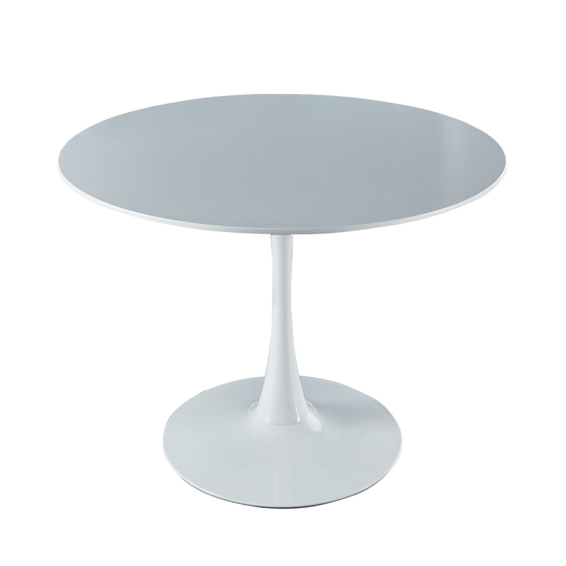 Tulip Table Mid-Century Dining Table With Round MDF Table Top, Pedestal Dining Table, End Table Leisure Coffee Table