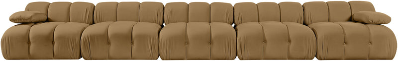 Orin - Velvet 5 Piece Modular Armless Sofa